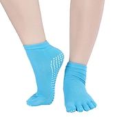 economico Calze da Yoga-1 Paio Calze yoga Calzini antiscivolo da yoga Cinque calzini della punta Per donna Antiscivolo Traspirante Protettivo Viola scuro Azzurro Rosa + giallo Autunno Inverno per Yoga Pilates Danza Bikram