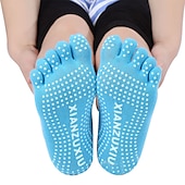 economico Calze da Yoga-1 Paio Calze yoga Calzini antiscivolo da yoga Cinque calzini della punta Per donna Antiscivolo Traspirante Protettivo Viola scuro Azzurro Rosa + giallo Autunno Inverno per Yoga Pilates Danza Bikram