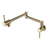 preiswerte Faltbar-Küchenarmatur, an der Wand montierter Topffüller, zwei Griffe, ein Loch, verchromt / ölgeriebene Bronze / Nickel, gebürsteter, faltbarer Topffüller, an der Wand montierte, moderne Küchenarmaturen,