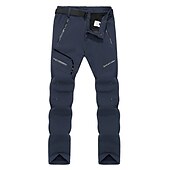 economico Pantaloni e pantaloncini-Per uomo Pantaloni da escursione Pantaloni foderati in pile Pantaloni impermeabili Inverno Esterno Tenere al caldo Antivento Traspirante Asciugatura rapida Pantalone / Sovrapantaloni Pantaloni Nero