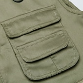 billiga Gilets-herr vandringsväst / gilet fiskeväst utomhus lätt, andas, slitstyrka, flera fickor, resor, last, safari, väst, topp, enkel, skjutreglage, camping, jakt, fiske, svart, röd, grön, khaki