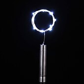 cheap Battery String Lights-Elegant Wedding Reception Party LED Wine Bottle Cork String Light 4pcs 1pc 2m 20LED Electroplating Starry Wire String Lights for Bottle DIY Table Decoration Christmas Wedding Party