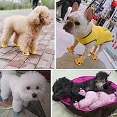 お買い得  ブーツとパウプロテクター-ペット用 犬用 シューズ 通気性 滑り止めソールとジッパークロージャー付き 防水 ペットサンダル 耐久性のあるペット足プロテクター