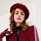 お買い得  パーティーハット-ネット 魅力的な人 / 帽子 ととも​​に ピュアカラー 1個 カジュアル かぶと