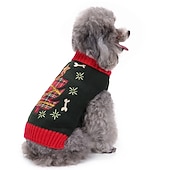 voordelige Voor Huisdieren-hond trui kerst kostuum puppy kleding kerst kerst hondenkleding puppy kleding hond outfits grijs kostuum voor meisje en jongen hond acrylvezels xxs