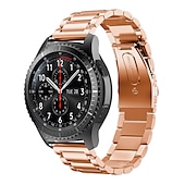 billige Samsung klokkebånd-Klokkerem til Samsung Watch 3 45mm, Galaxy Wacth 46mm, Gear S3 Classic / Frontier, Gear 2 Neo Live Rustfritt stål Erstatning Stropp 22mm Armbånd
