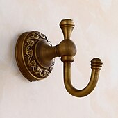 cheap Robe Hooks-Robe Hook Carved Antique Brass for Bathroom Wall Mounted Electroplated Hook 1PC