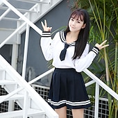 levne Anime kostýmy-Kostýmová hra Školky Anime Cosplay obleky Školní uniformy Sukně Vrchní deska Mašle Pro Dámské
