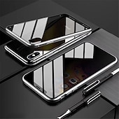 お買い得  iPhone用ケース-電話 ケース 用途 iPhone 16 iPhone 15 プロマックスプラス iPhone 14 13 12 11 Pro Max Mini X XR XS Max 8 7 Plus 磁気吸着ケース 全身保護 両面 アンチピープ 強化ガラス メタル