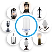 Χαμηλού Κόστους LED Λάμπες Καλαμπόκι-led e26 e27 majsljus flamma effekt led pärlor smd 2835 simulerad natur eld ljus majslökor flamma flimrande juldekoration rohs 2st