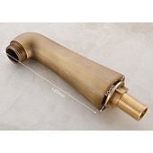 preiswerte Badewannenarmaturen-Wand-Duscharmatur aus antikem Messing, zwei Griffe, zwei Löcher, Badewannen-Dusche-Mischbatterien mit Handbrause und Ventil sowie heißem / kaltem Wasser