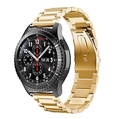 billige Samsung klokkebånd-Klokkerem til Samsung Watch 3 45mm, Galaxy Wacth 46mm, Gear S3 Classic / Frontier, Gear 2 Neo Live Rustfritt stål Erstatning Stropp 22mm Armbånd