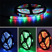 Недорогие Дистанционное управление-Смарт-светодиодная лента 10 м 32,8 фута rgb smd 2835 600leds работает с подсветкой alexa google tv с пультом дистанционного управления с 24 клавишами