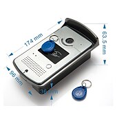 cheap Video Door Phone Systems-Wired 7 Inch Hands-free 800*480 Pixel One To Two Video Doorphone