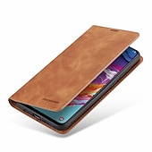 abordables Coques Samsung-téléphone Coque Pour Samsung Galaxy S24 A6 (2018) A8 2018 A10 A30 A50 M10 A20 A40 A90 Coque Intégrale Étui en cuir Etui folio Clapet Portefeuille Porte Carte Couleur Pleine TPU faux cuir