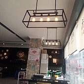 voordelige Eilandlichten-4-lichts 78 cm kroonluchter metaal glas eiland / industrieel geschilderde afwerkingen retro vintage / landelijk 110-120v / 220-240v