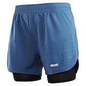 cheap Mens Active Shorts-Arsuxeo Men&#039;s Running Shorts Gym Shorts Yoga Shorts Drawstring 2 in 1 Split Zipper Pocket Base Layer Outdoor Athletic Summer Spandex Quick Dry Lightweight Reflective Strips Yoga Gym Workout Marathon