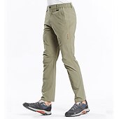 cheap Trousers &amp; Shorts-Men&#039;s Hiking Pants Trousers Summer Outdoor Regular Fit Waterproof Breathable Quick Dry Stretchy Pants / Trousers Bottoms Elastic Waist Dark Grey Black Elastane Camping / Hiking Hunting Fishing M L XL
