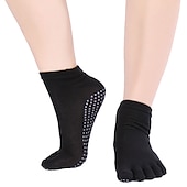 economico Calze da Yoga-1 Paio Calze yoga Calzini antiscivolo da yoga Cinque calzini della punta Per donna Antiscivolo Traspirante Protettivo Viola scuro Azzurro Rosa + giallo Autunno Inverno per Yoga Pilates Danza Bikram