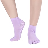 economico Calze da Yoga-1 Paio Calze yoga Calzini antiscivolo da yoga Cinque calzini della punta Per donna Antiscivolo Traspirante Protettivo Viola scuro Azzurro Rosa + giallo Autunno Inverno per Yoga Pilates Danza Bikram