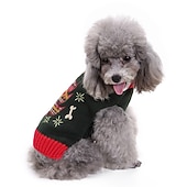 voordelige Voor Huisdieren-hond trui kerst kostuum puppy kleding kerst kerst hondenkleding puppy kleding hond outfits grijs kostuum voor meisje en jongen hond acrylvezels xxs