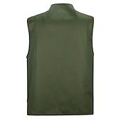 billiga Gilets-herr vandringsväst / gilet fiskeväst utomhus lätt, andas, slitstyrka, flera fickor, resor, last, safari, väst, topp, enkel, skjutreglage, camping, jakt, fiske, svart, röd, grön, khaki