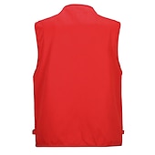 billiga Gilets-herr vandringsväst / gilet fiskeväst utomhus lätt, andas, slitstyrka, flera fickor, resor, last, safari, väst, topp, enkel, skjutreglage, camping, jakt, fiske, svart, röd, grön, khaki