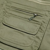 billiga Gilets-herr vandringsväst / gilet fiskeväst utomhus lätt, andas, slitstyrka, flera fickor, resor, last, safari, väst, topp, enkel, skjutreglage, camping, jakt, fiske, svart, röd, grön, khaki