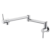 preiswerte Faltbar-Küchenarmatur, an der Wand montierter Topffüller, zwei Griffe, ein Loch, verchromt / ölgeriebene Bronze / Nickel, gebürsteter, faltbarer Topffüller, an der Wand montierte, moderne Küchenarmaturen,