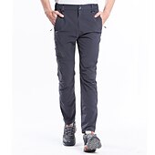cheap Trousers &amp; Shorts-Men&#039;s Hiking Pants Trousers Summer Outdoor Regular Fit Waterproof Breathable Quick Dry Stretchy Pants / Trousers Bottoms Elastic Waist Dark Grey Black Elastane Camping / Hiking Hunting Fishing M L XL