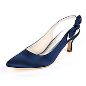 abordables Officiel-Escarpins blancs à bout pointu et bride arrière avec nœud papillon pour femme - chaussures de mariée et de mariage élégantes