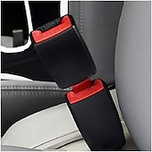 baratos Capas para bancos de automóveis-Buchas de alarme de clipe de cinto de segurança de carro para assentos de carro fivelas de cinto de segurança universal ajustável extensor de cinto de segurança auto plugs de cinto de segurança de