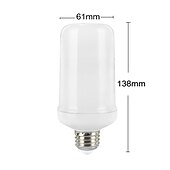 baratos Lâmpadas LED em Forma de Espiga-Lâmpada de efeito de chama led luzes de férias 4 modos luz azul amarela 6w e27 e26 base halloween natal decoração de casa luzes de decoração de jardim ac 85-265v