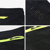 cheap Mens Active Shorts-Arsuxeo Men&#039;s Running Shorts Gym Shorts Yoga Shorts Drawstring 2 in 1 Split Zipper Pocket Base Layer Outdoor Athletic Summer Spandex Quick Dry Lightweight Reflective Strips Yoga Gym Workout Marathon