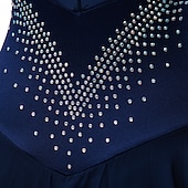 cheap Figure Skating Dresses-Figure Skating Dress Women's Girls' Ice Skating Dress Purple Dark Purple Black Mesh Spandex High Elasticity Competition Skating Wear Anatomic Design Quick Dry Handmade Classic Crystal / Rhinestone