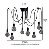 abordables Éclairages grappe-8 lumières 120CM Style de bougie Lustre Métal Finitions Peintes 110-120V 220-240V