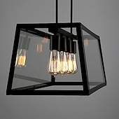 voordelige Eilandlichten-4-lichts 78 cm kroonluchter metaal glas eiland / industrieel geschilderde afwerkingen retro vintage / landelijk 110-120v / 220-240v