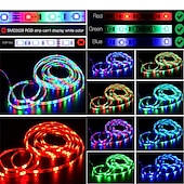 Недорогие Дистанционное управление-Смарт-светодиодная лента 10 м 32,8 фута rgb smd 2835 600leds работает с подсветкой alexa google tv с пультом дистанционного управления с 24 клавишами