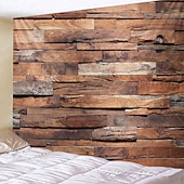 זול שטיח נוף-שטיח קיר תפאורה אמנות שמיכת וילון מפת שולחן פיקניק תליית חדר שינה סלון מעונות קישוט לוח עץ כפרי גיאומטרי