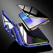 お買い得  iPhone用ケース-電話 ケース 用途 iPhone 16 iPhone 15 プロマックスプラス iPhone 14 13 12 11 Pro Max Mini X XR XS Max 8 7 Plus 磁気吸着ケース 全身保護 両面 アンチピープ 強化ガラス メタル