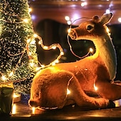 abordables Alimentación por batería-Guirnalda de luces LED de 2m, 20led, alambre de cobre, luces para decoración de boda, árbol de Navidad, fiesta de boda, botón de regalo, batería