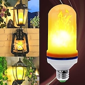 Χαμηλού Κόστους LED Λάμπες Καλαμπόκι-led e26 e27 majsljus flamma effekt led pärlor smd 2835 simulerad natur eld ljus majslökor flamma flimrande juldekoration rohs 2st