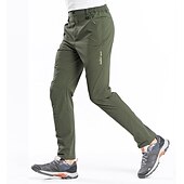 cheap Trousers &amp; Shorts-Men&#039;s Hiking Pants Trousers Summer Outdoor Regular Fit Waterproof Breathable Quick Dry Stretchy Pants / Trousers Bottoms Elastic Waist Dark Grey Black Elastane Camping / Hiking Hunting Fishing M L XL