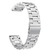 baratos Relógios Garmin-Pulseiras de Relógio para Garmin Fenix 7S / 6S Pro Safira Instinto 2S Descent Mk2S Aço Inoxidável Substituição Alça Ajuste rápido 22mm Banda de metal Pulseira