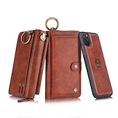 abordables Carcasas iPhone-teléfono Funda Para iPhone 16 iPhone 15 Pro Max Plus iPhone 14 13 12 11 Pro Max Mini X XR XS Max 8 7 Plus Tarjetas billetera Desmontable Magnética Protector de cuerpo completo Retro piel genuina