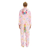 Недорогие Костюмы-комбинезоны-Для подростков Взрослые Животное Кролик Полотняное плетение Пижамы Камуфляж Костюм-комбинезон Карнавальный костюм Кролик Цельные пижамы Кигуруми Пижамы Забавный костюм Для Муж. и жен.