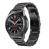 billige Samsung klokkebånd-Klokkerem til Samsung Watch 3 45mm, Galaxy Wacth 46mm, Gear S3 Classic / Frontier, Gear 2 Neo Live Rustfritt stål Erstatning Stropp 22mm Armbånd