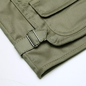 billiga Gilets-herr vandringsväst / gilet fiskeväst utomhus lätt, andas, slitstyrka, flera fickor, resor, last, safari, väst, topp, enkel, skjutreglage, camping, jakt, fiske, svart, röd, grön, khaki