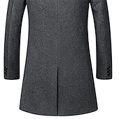 economico Trench da uomo-Per uomo Cappotto invernale Cappotto di lana Cappotto Attività commerciale Informale Inverno Lana Capispalla Abbigliamento Essenziale Tinta unita Bavero classico