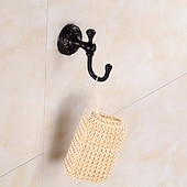 cheap Robe Hooks-Robe Hook Carved Antique Brass for Bathroom Wall Mounted Electroplated Hook 1PC